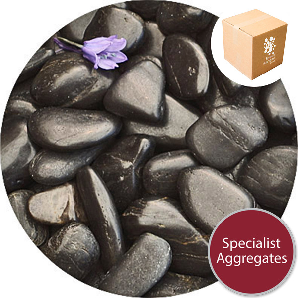 Chinese Pebbles - Polished Black Granite - Small